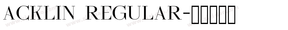 Acklin Regular字体转换
